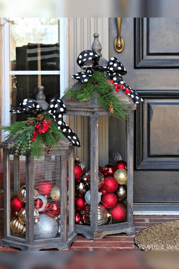 Simple Rustic Winter Front Porch