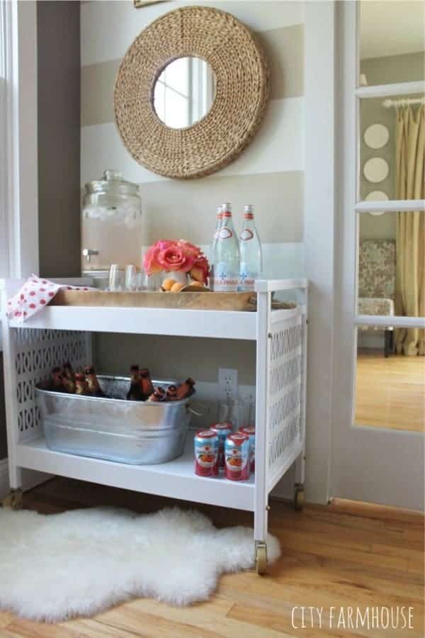 Rustic Glam Bar Cart