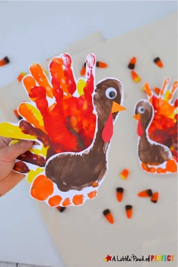 Handprint Turkey Craft For Kids