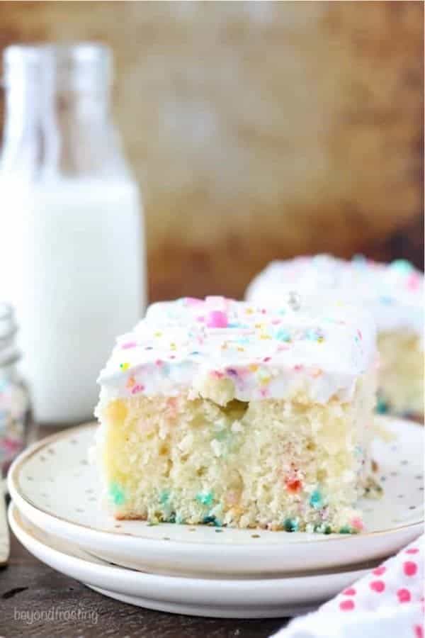 Homemade Funfetti Poke Cake