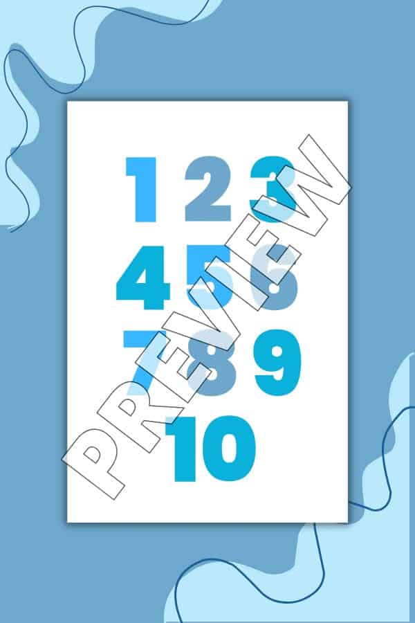 Numbers Nursery Printable