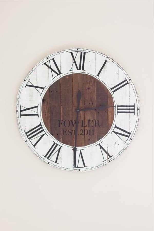 Pallet Wood Farmhouse Hanging Clock