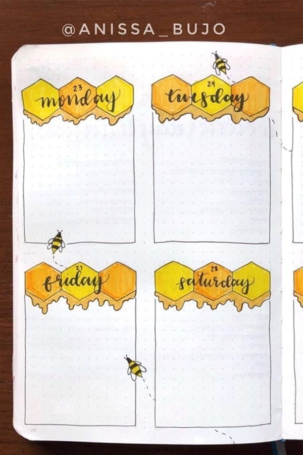 Honey Bee Weekly Spread