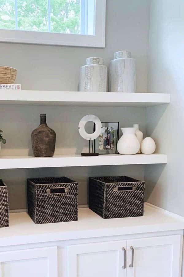 White Floating Shelves