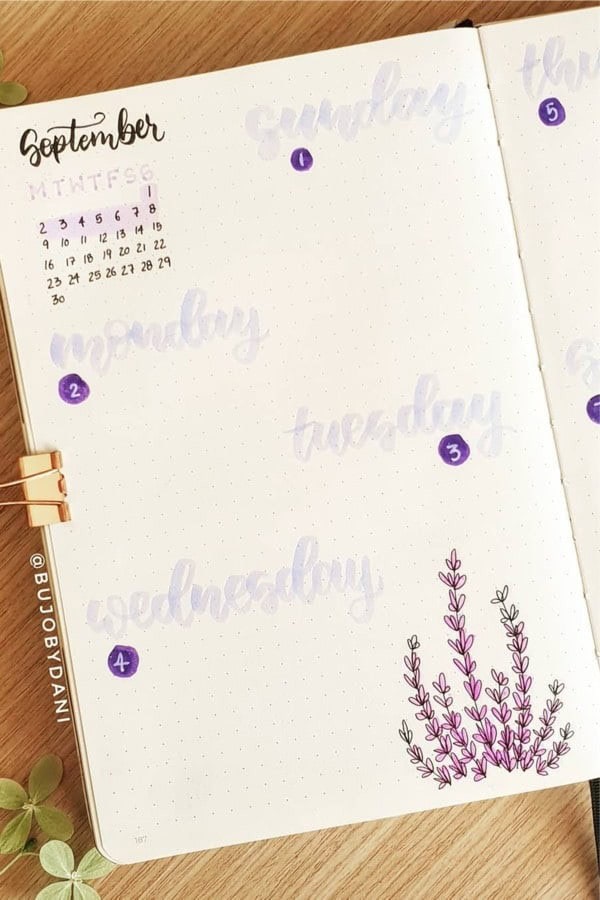 September Weekly Spread