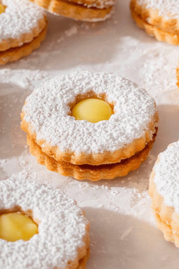 Yuzu Linzer Cookies