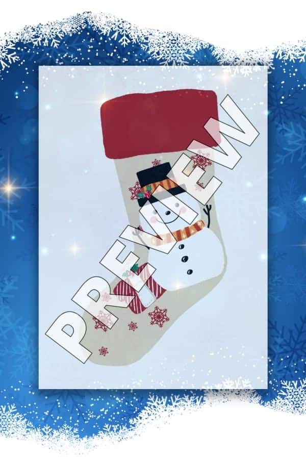 CHRISTMAS STOCKINGS CLIPART PRINTABLE SET