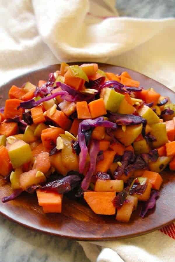 CRANBERRY APPLE SWEET POTATO HASH