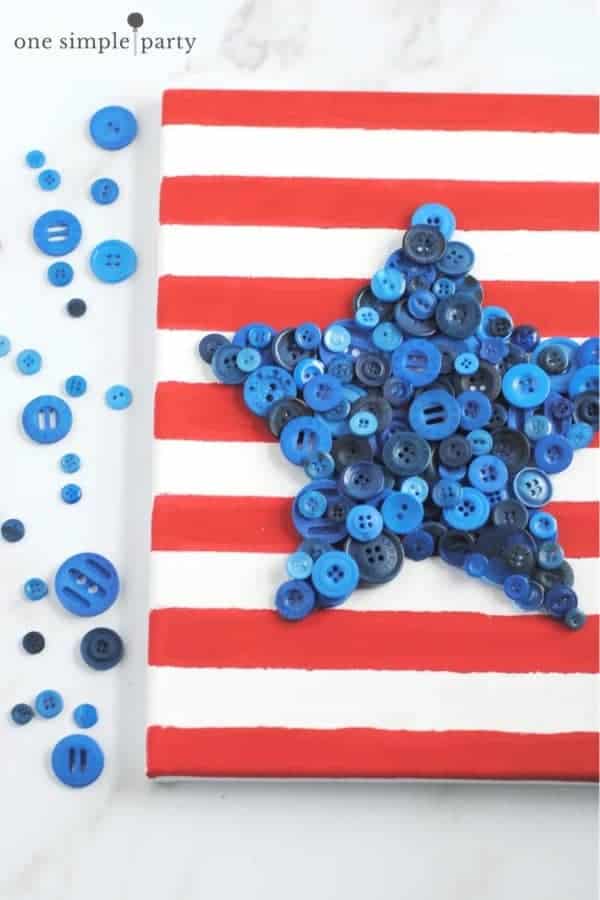 Fourth of July Craft With Buttons