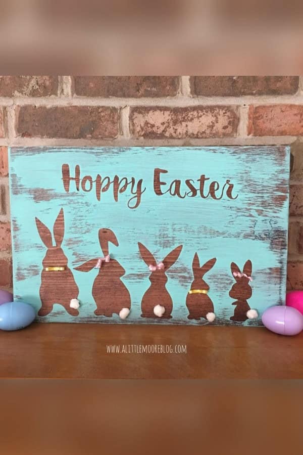 DIY HOPPY EASTER SIGN