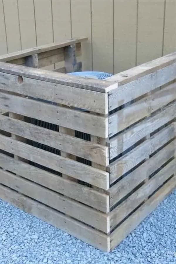 DIY Pallet AC Unit Cover You Can Make In Just 45 Minutes