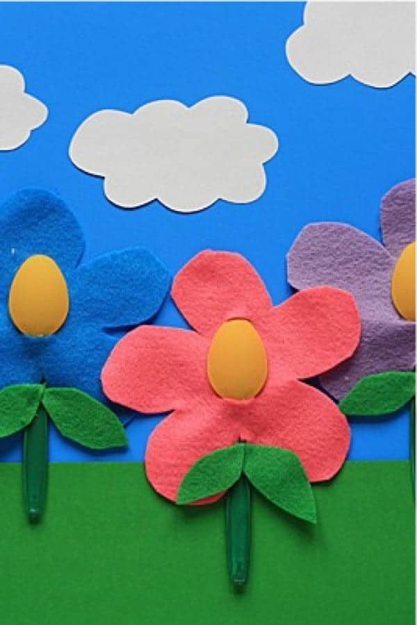 Felt Flower Plastic Spoon Craft