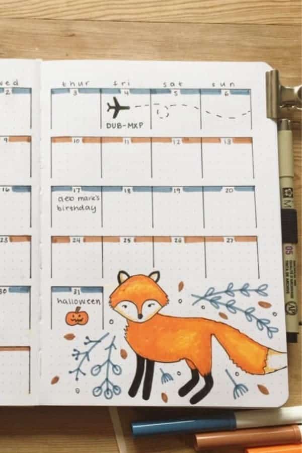 Fox Monthly Spread