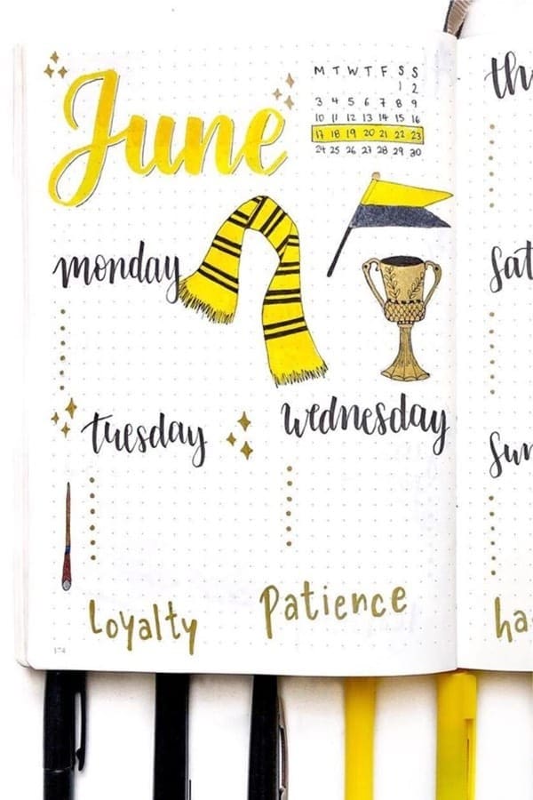 Yellow Harry Potter Spread