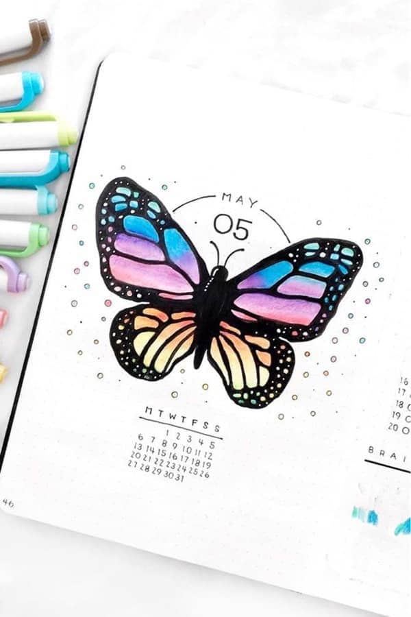 Monthly Cover With Butterflies