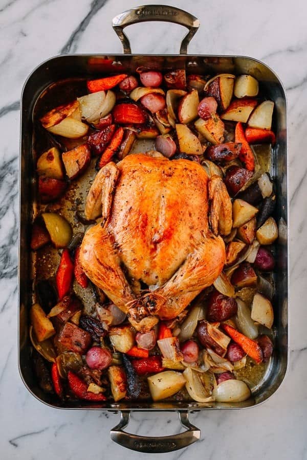 Baked Whole Chicken with Vegetables