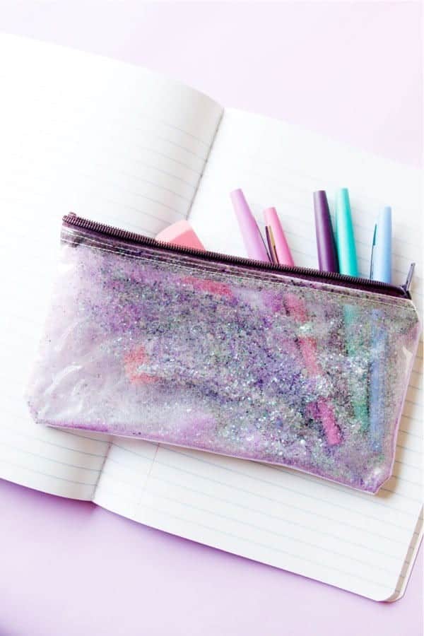 Glitter Pencil Pouch with Mermaid Vibes