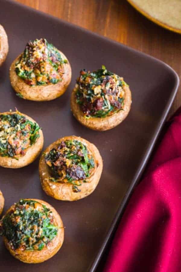 SPINACH STUFFED MUSHROOMS