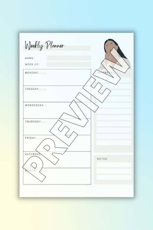 BEIGE MODERN MINIMALIST FEMININE WEEKLY PLANNER