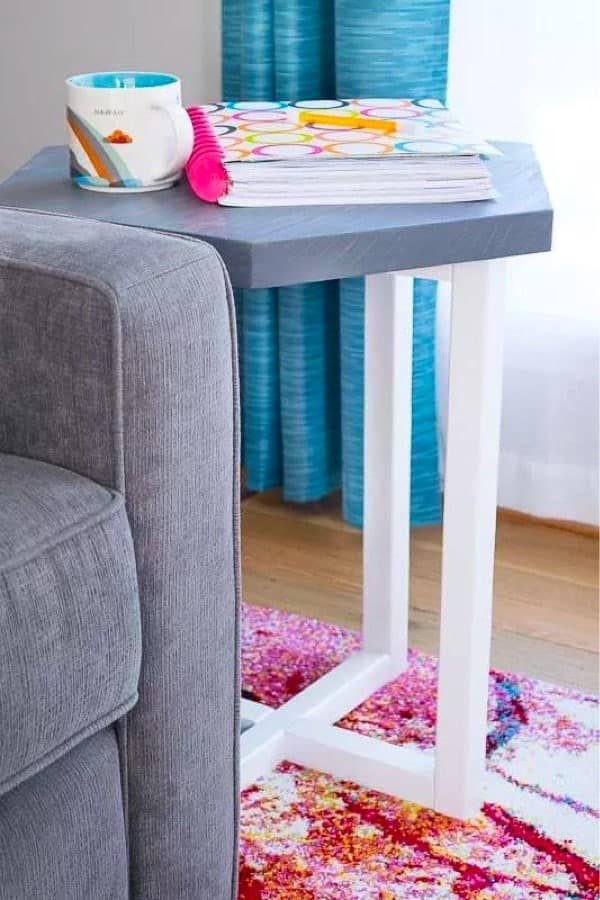 DIY Hexagon Side Table