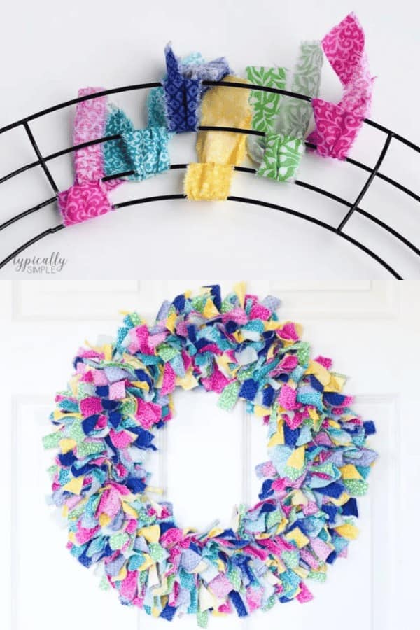 Fabric Rag Wreath