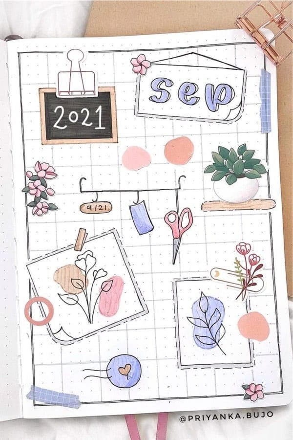 Bullet Journal Cover For September