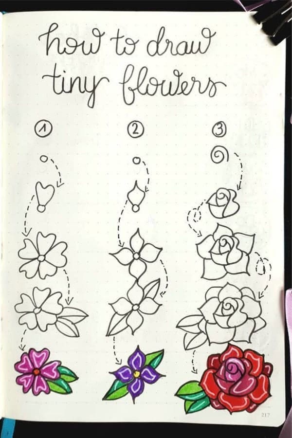 Colorful Flower Doodles