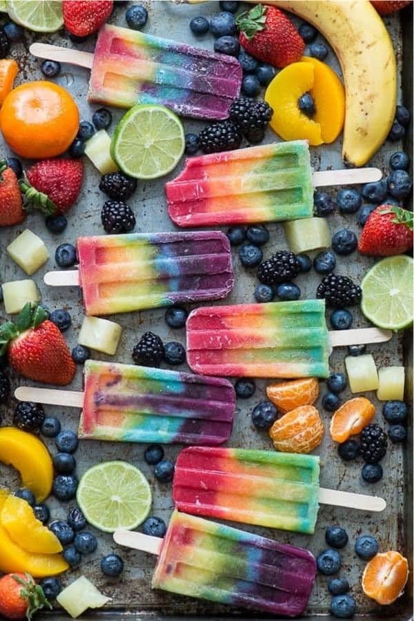 Rainbow Popsicles