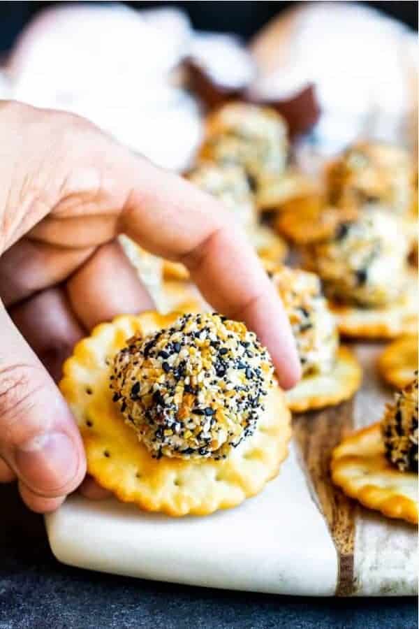 Everything Bagel Cheese Ball Bites