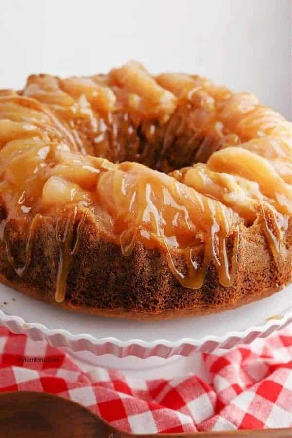 CARAMEL APPLE UPSIDE DOWN BUNDT CAKE