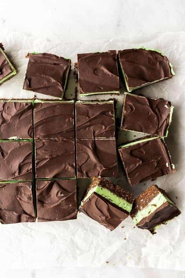 NO-BAKE MINT CHOCOLATE BARS