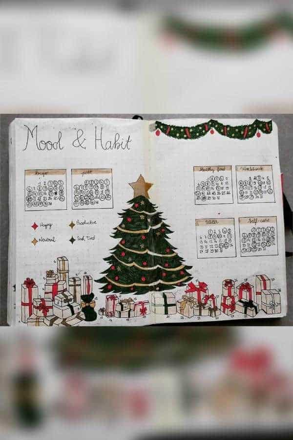 CHRISTMAS MOOD & HABIT TRACKER SPREADSHEET