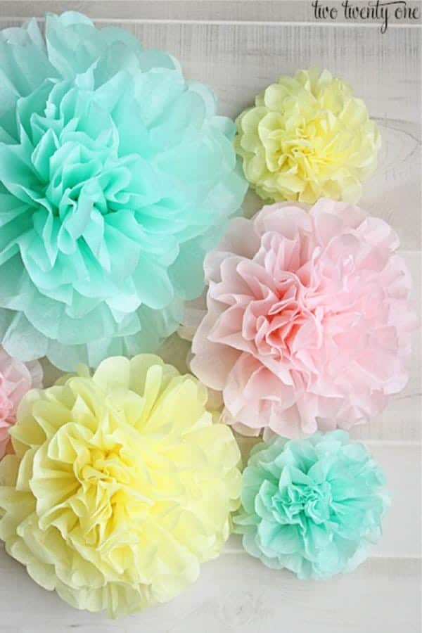 How to Make Tissue Paper Pom Poms