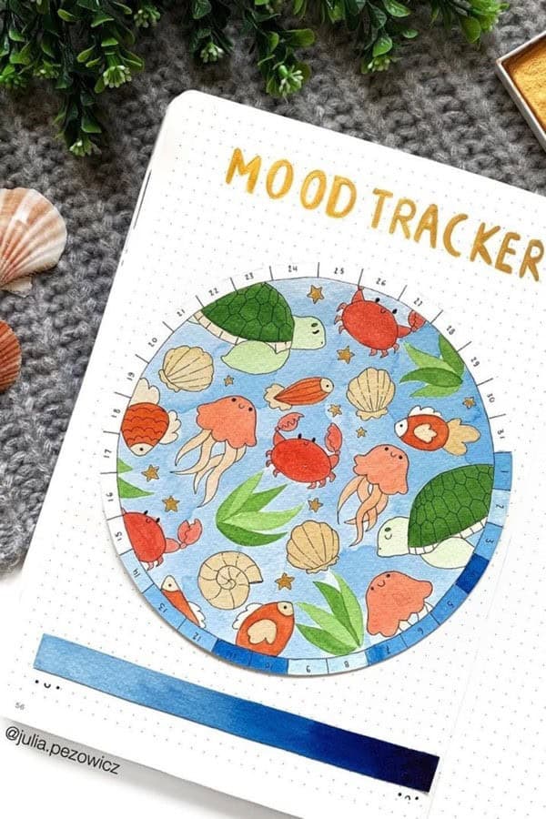 Ocean Theme Mood Tracker