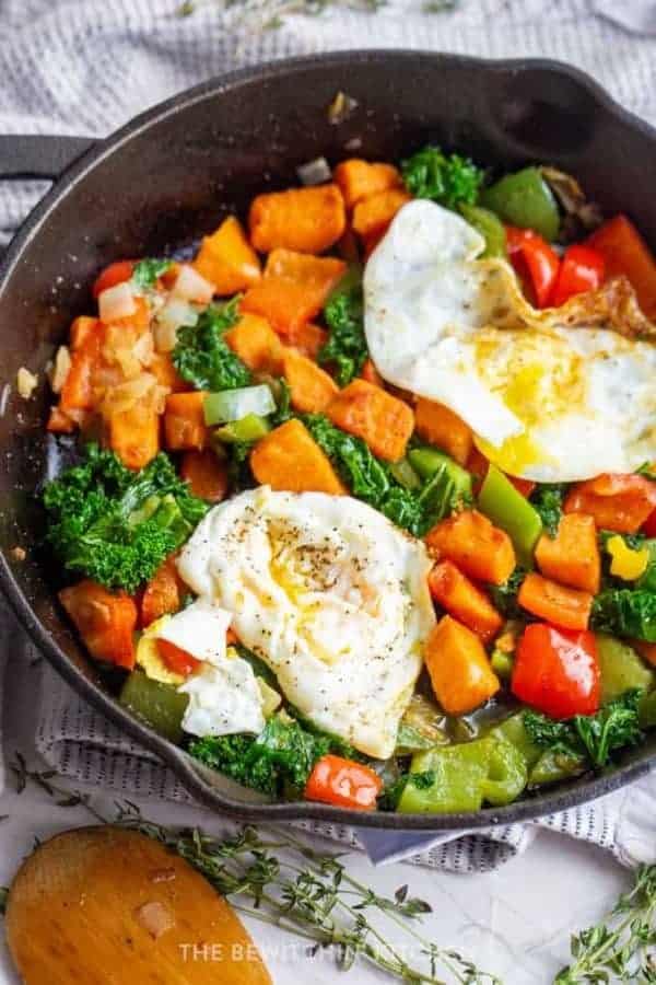 SWEET POTATO AND EGG SKILLET