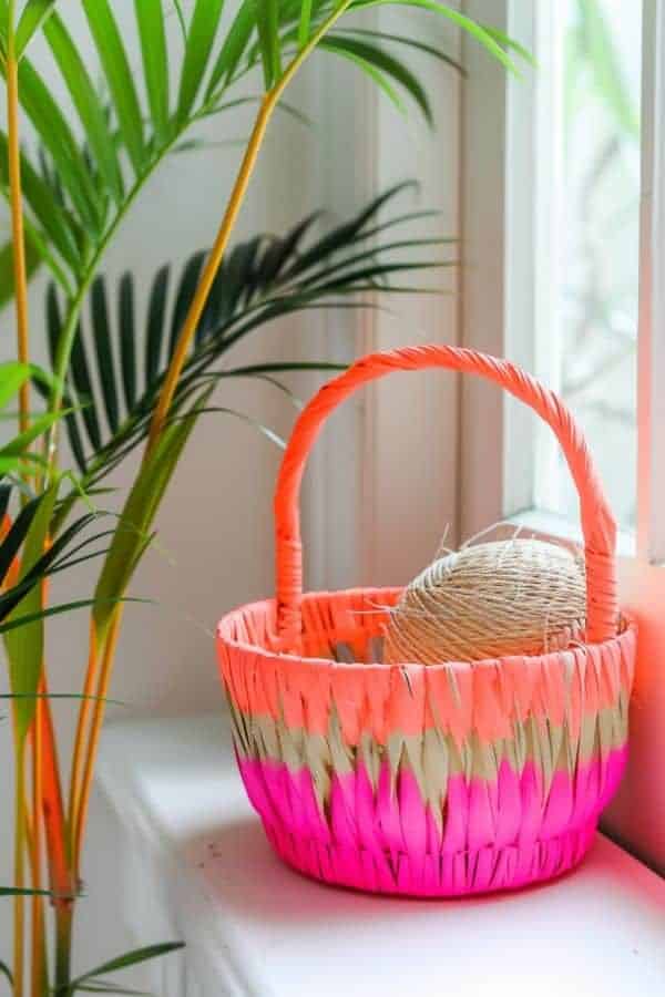 NEON DIP-DYED BASKET