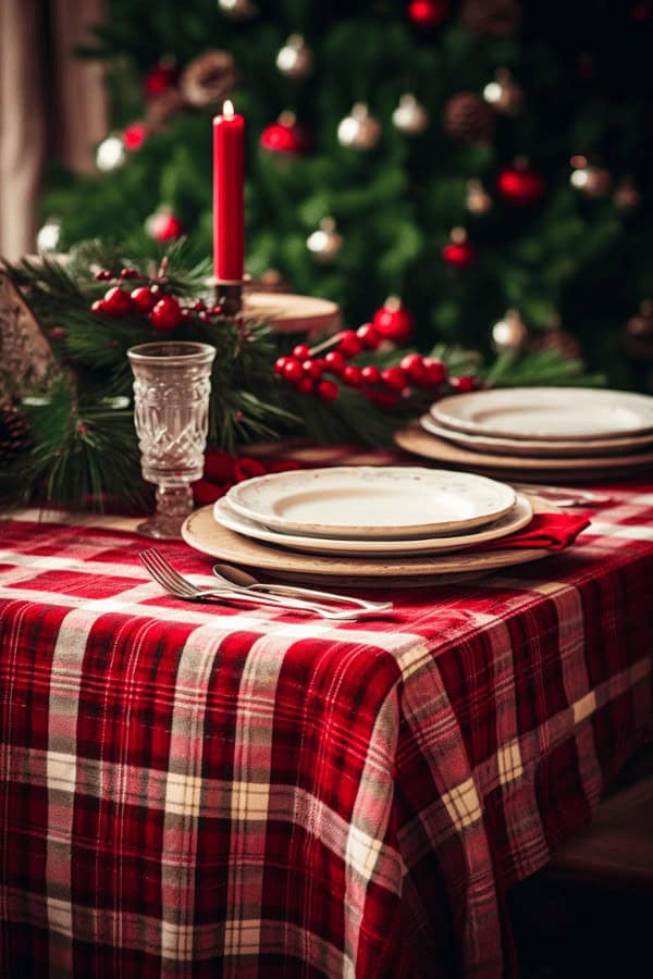 Vintage Flannel Tablecloth