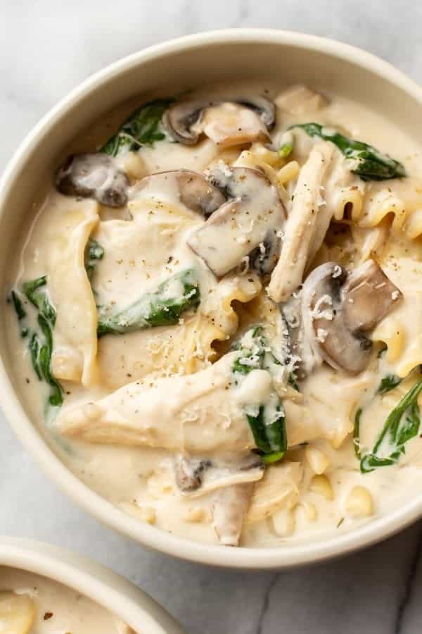 CREAMY CHICKEN LASAGNA SOUP