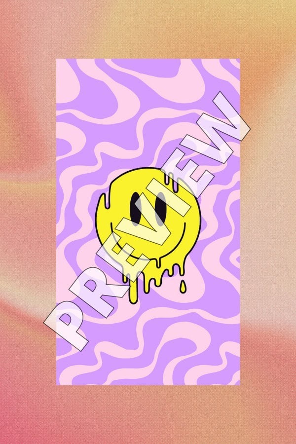 VIOLET & YELLOW RETRO COOL TRIPPY PHONE WALLPAPER