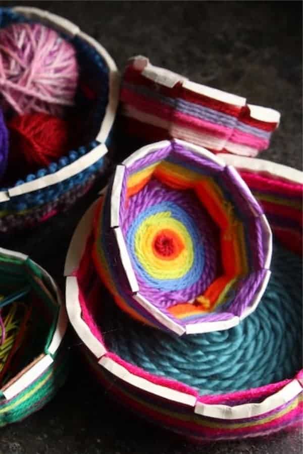 Yarn Woven Bowl Tutorial