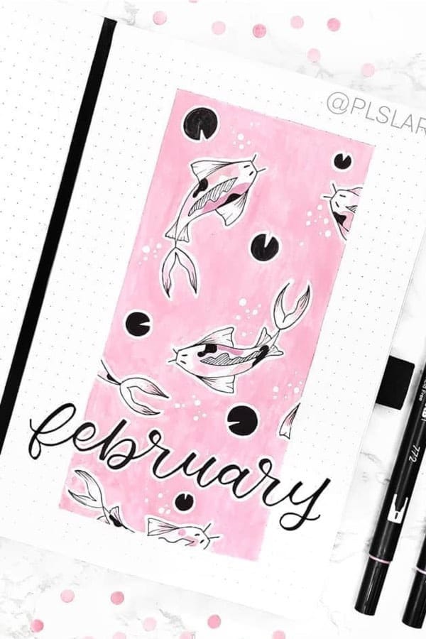 Pink Koi Fish Bujo Cover