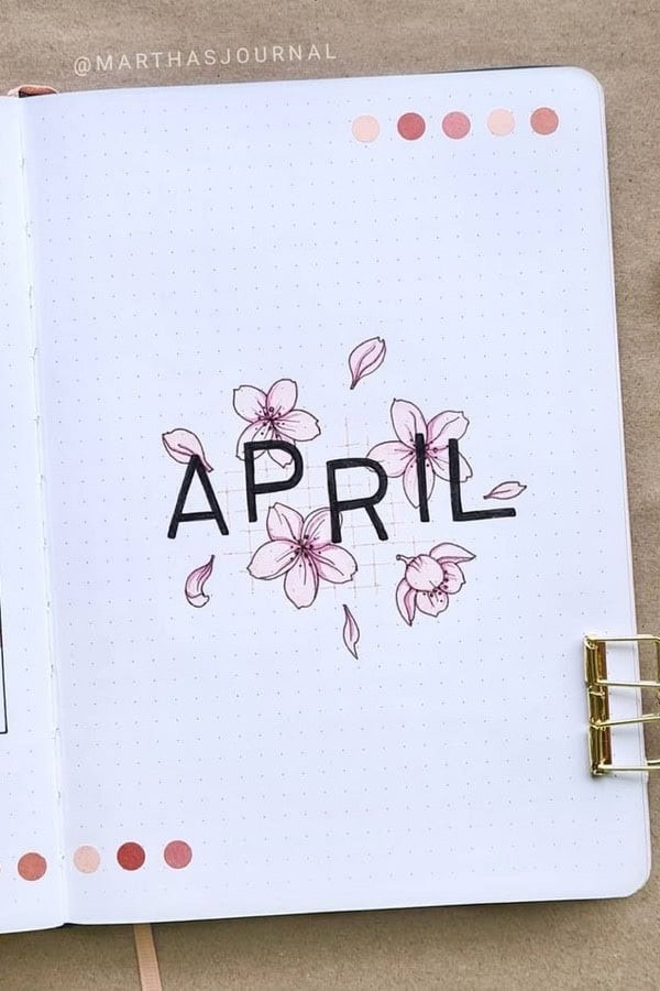 Cherry Blossom Flower Monthly Cover