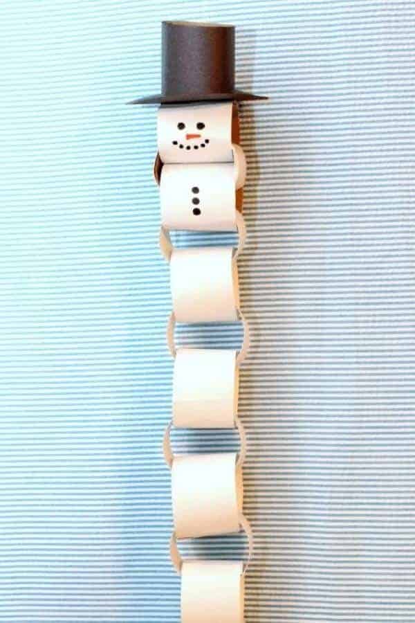 PAPER CHAIN SNOWMAN CHRISTMAS COUNTDOWN