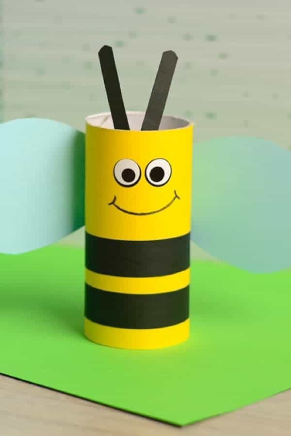 Toilet Paper Roll Bee Craft for Kids