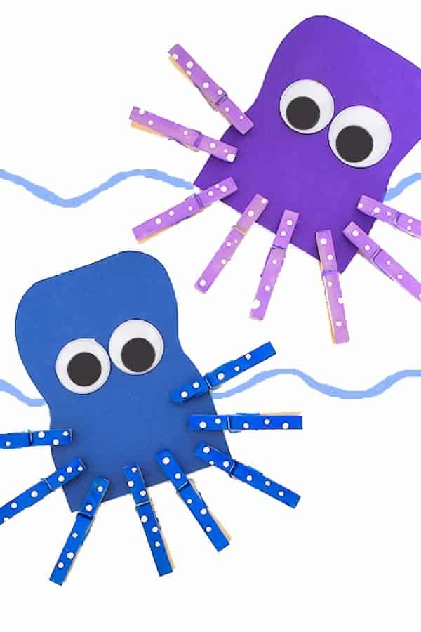 Clothespin Octopus Craft Tutorial