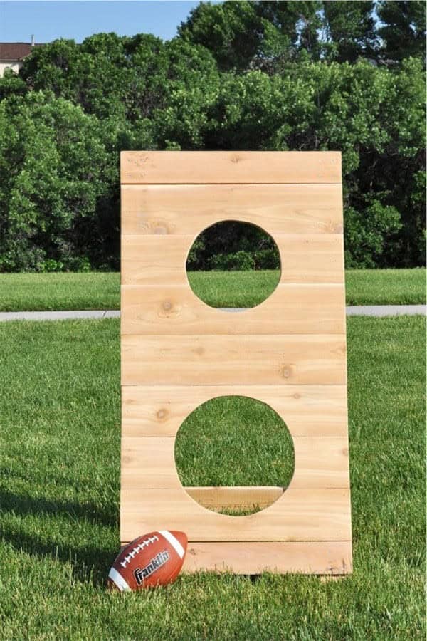 DIY Football Toss Outdoor Game