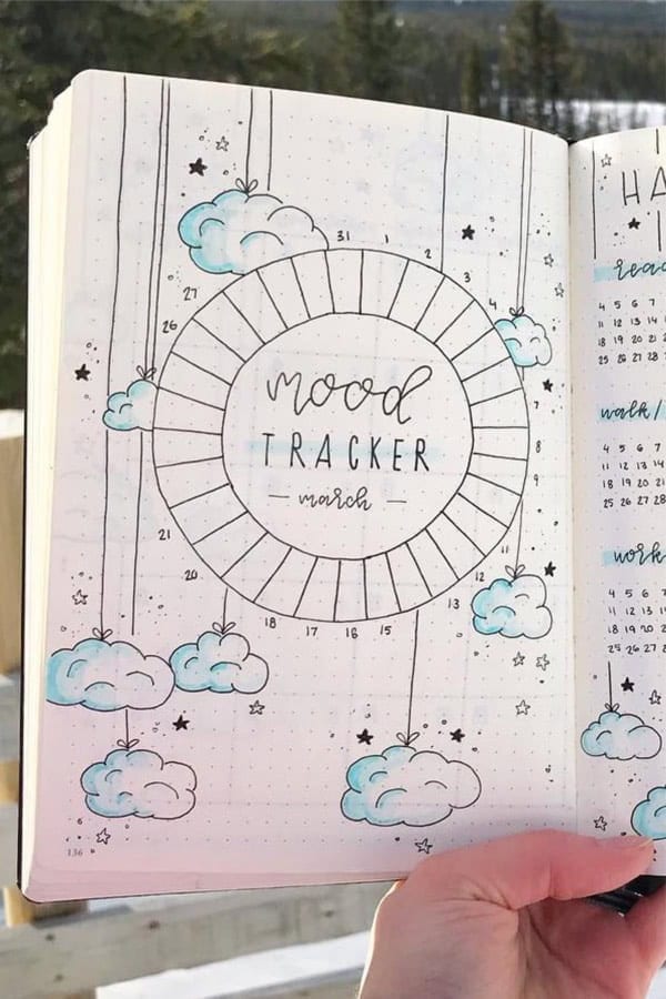 Cloud Theme Mood Tracker