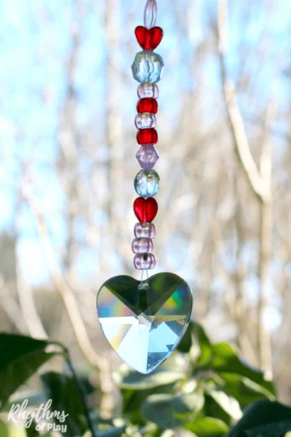 Hanging Heart Suncatcher Prism Crafts