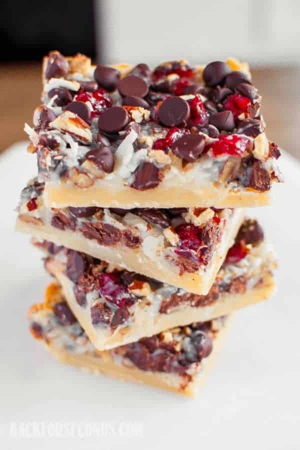 DARK CHOCOLATE CRANBERRY MAGIC BARS