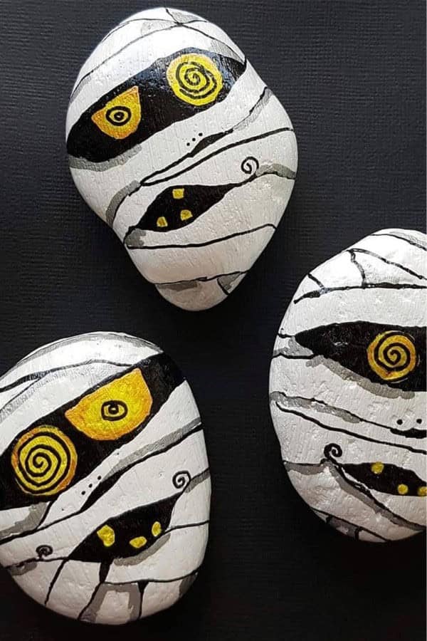 Cute Mummy Painted Stones